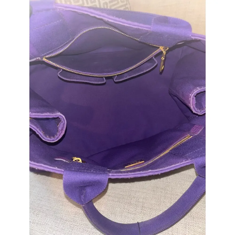 Large Prada Canapa Logo Tote in purple